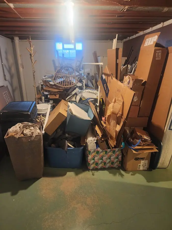 Roll-off dumpster container at job site for Construction Dumpster Rental in Lake